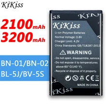 KiKiss BV-5S BL-5J BN-01 BN-02 batería para Nokia XL X6 X2 X/X Plus 5230 5800 N900 $1030 de 1013 de 980 batería BN 01/02 BL 5J(China)
