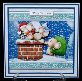 

Christmas Mouse Metal Cutting Dies Cut Die Mold Decoration Scrapbooking Embossing paper craft mould punch stencils