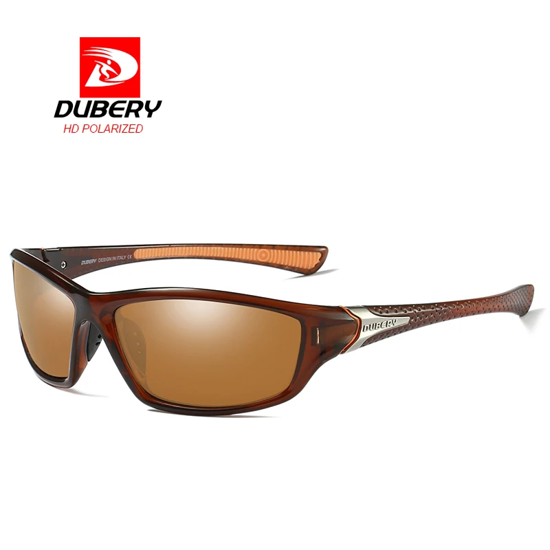 DUBERY Polarized Sunglasses For Men Retro Male Sun Glasses Mirror Mens Night Vision Goggles Shades Brand Designer Oculos - Цвет линз: C4