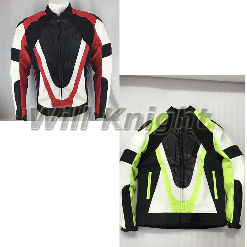 Green White Red Motorcycle Waterproof Oxford Cloth 600D PU Racing Jacket with Hump DA010 | Автомобили и мотоциклы