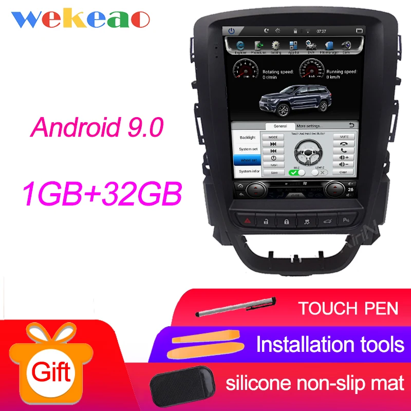 Android Car Radio Wekeao вертикальный экран Tesla стиль 10,4 ''Android 8,1 автомобильный Радио gps навигация для Opel Astra J DVD Автомобильный плеер 2009 - Цвет: Android Car Radio