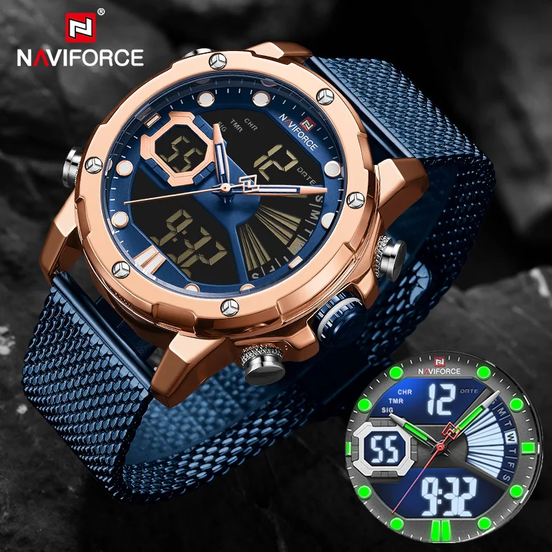 Часы наручные NAVIFORCE Мужские кварцевые роскошные брендовые
