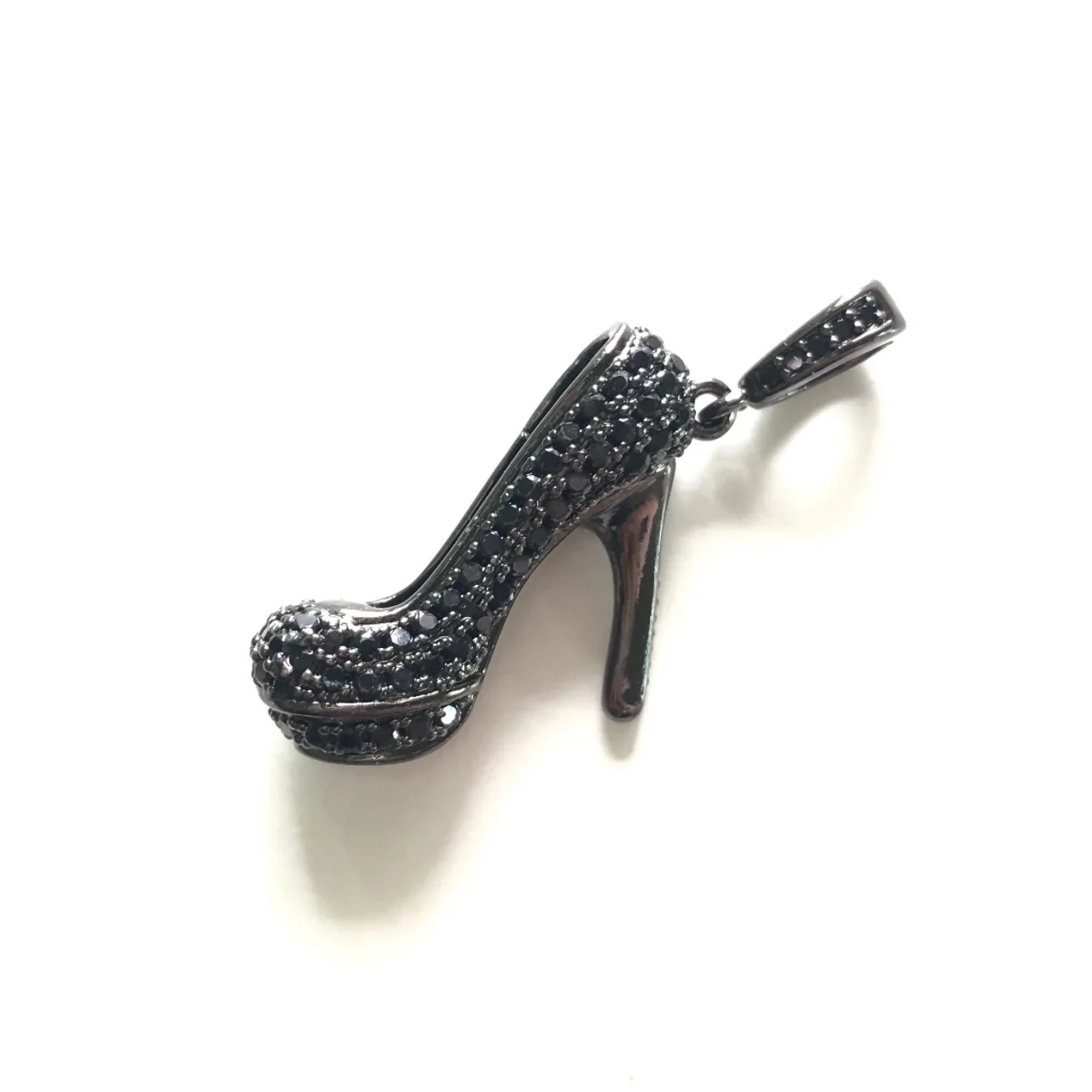 5pcs 3D Red Bottom High Heel Shoes Charms for Women Bracelet Necklace Making Bling Gold-Plated Pendant Handmade Jewelry Findings