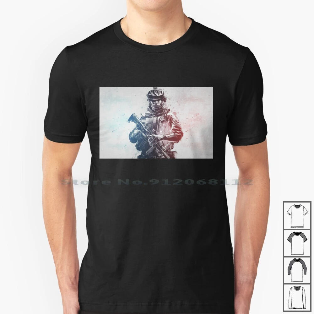 Camiseta 100% de camisa con dados Bf3, Battlefield War, Battlefield 1, Battlefield 4, 5 Fps|Camisetas| - AliExpress