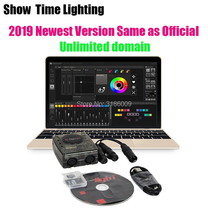2019 версия Daslight DVC4 DMX программное обеспечение ступенчатый регулятор освещения