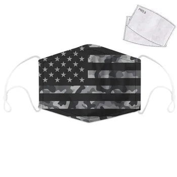 

Printing Mouth Masks Adjustable Protective PM2.5 Filter Paper Mask anti dust Face Mask dustproof Mask Reusable