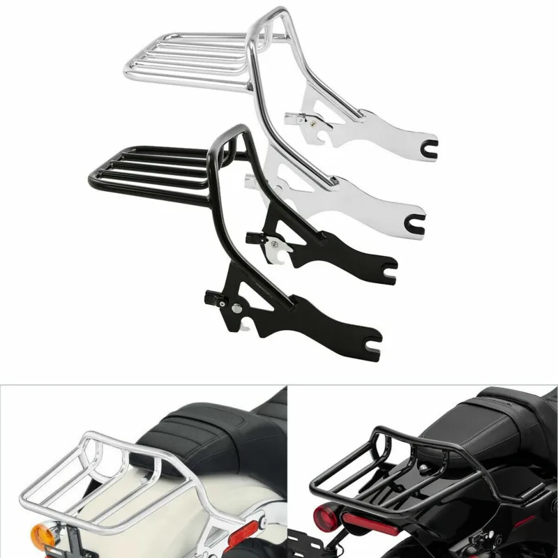 Motorcycle 2 up Luggage Rack For Harley Deluxe FLDE Softail Slim