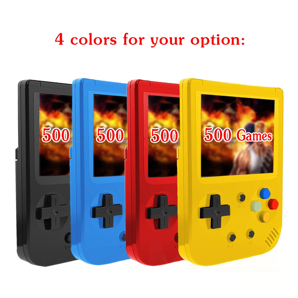 

Portable Handheld Game Console 3.0in Screen Built-in Classical 500 Retro Game Video Game Player 1020mAh Battery Game Consola