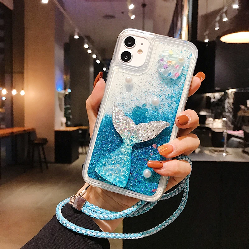 xiaomi leather case case Mermaid Starfish Quicksand Glitter Water Case for Xiaomi Redmi Note 8T 8 7 6 5 9 Pro 9S 9A 9C 8A 7A 6A 5A 4X 4A 5 Plus S2 Cover xiaomi leather case case Cases For Xiaomi