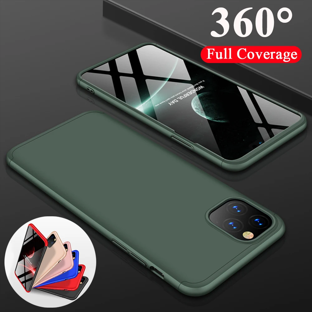 Ударопрочная броня для iPhone 11 Pro Max Защитный Гибридный Тонкий чехол с углом обзора