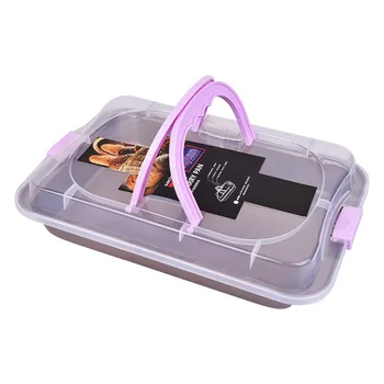 

Multi-functional Cake pan with lid,coated carbon steel baking pan Baking Mold Tool Microwave oven ,Bakeware Cookware