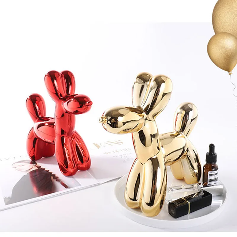 

Balloon Dog Piggy Bank Bedroom Living Room Decoration Coin Piggy Bank Home Crafts Ornaments