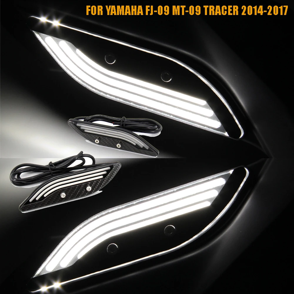 Per Yamaha Mt09 Tracer Mt-09 Tracer 2014 - 2017 Moto Mano Guardia Luci Decorative Knuckle Guardia Kit Led