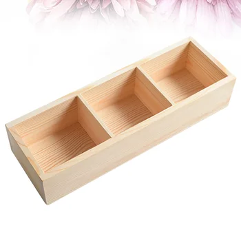 

1PC Multipurpose Solid Wood Box Pine Wood Storage Box Multi-lattice Wooden Box Uncovered Tea Bag Sugar Packet Box for Home Store