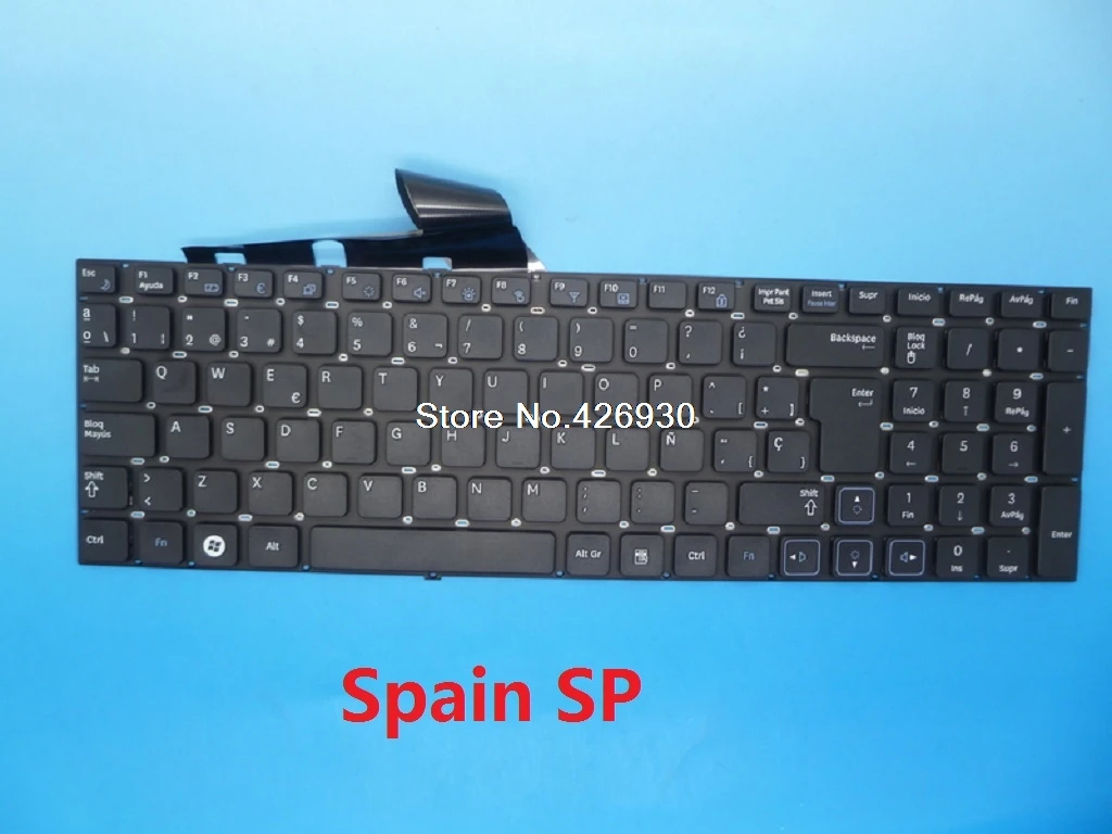 Клавиатура для ноутбука Samsung RV711 RV720 Испания SP без рамки Черная Новинка |