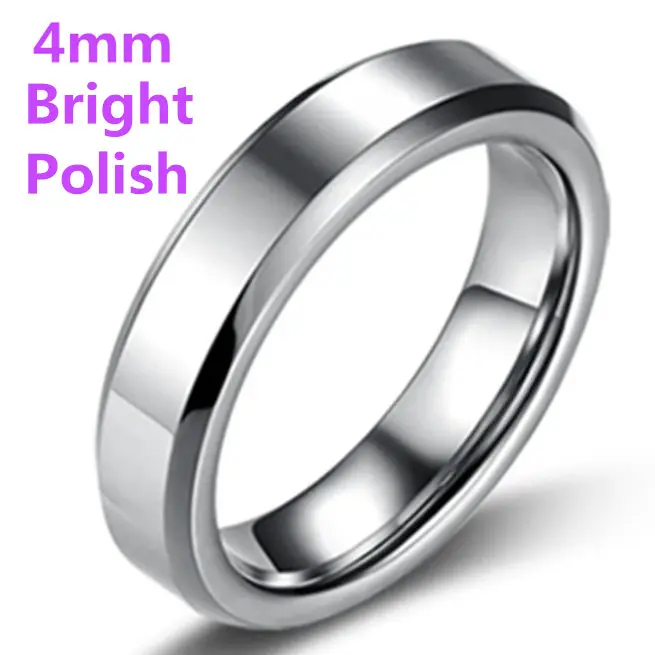 MOREDEAR 4mm 6mm 8mm Bright and Dull Polish Silver Color Titanium Ring For Men and Women Couple Ring 