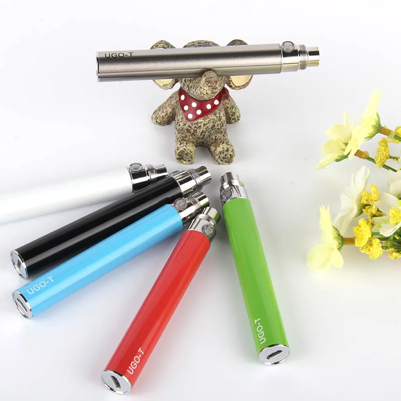 UGO T 650 900 1100 мАч, VV Ego аккумулятор, USB флеш-накопитель evod, сквозной нижний заряд, 510 нитей батареи, Vape ручка, переменное напряжение