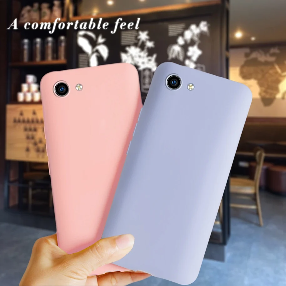 Matte Case For Vivo Y81 Y 81 Cover Silicone Soft TPU Plain Color