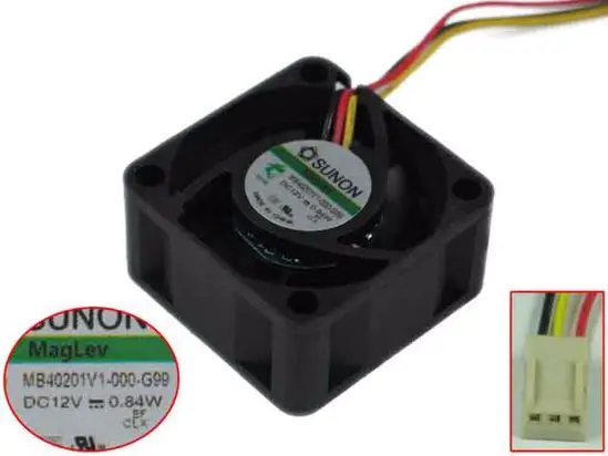 

SUNON MB40201V1-0000-G99 DC 12V 0,84 W 40x40x20mm 3-проводной Вентилятор охлаждения сервера