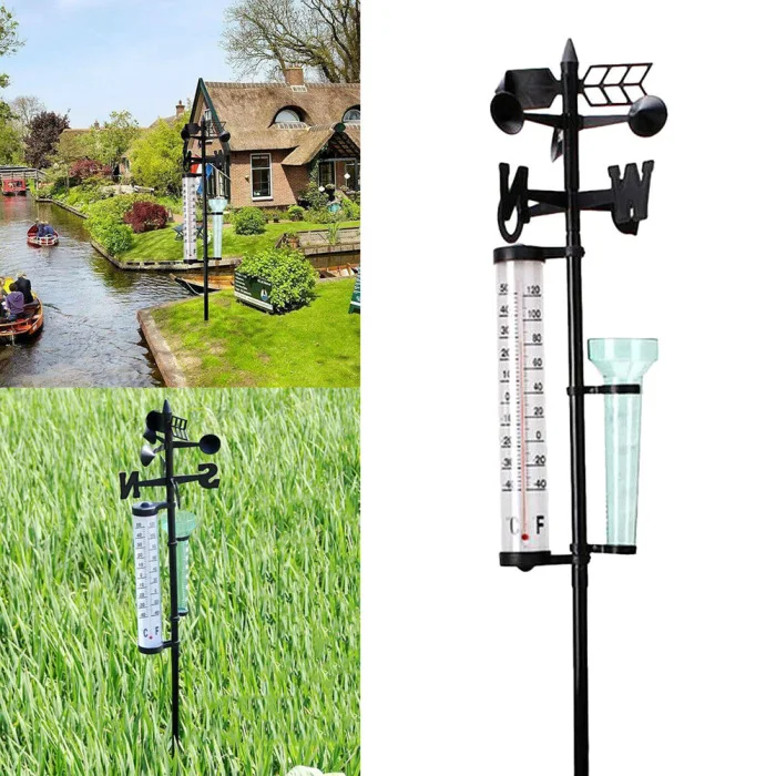 Садовая уличная метеостанция, метеоизмерительный прибор, инструмент для измерения ветра и дождя, термометр LB88
