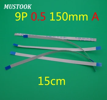 

100X New FFC FPC flat flexible cable 9PIN 0.5mm pitch 9 pin Forward Length 150mm Width 5mm Ribbon Flex Cable Free Shipping