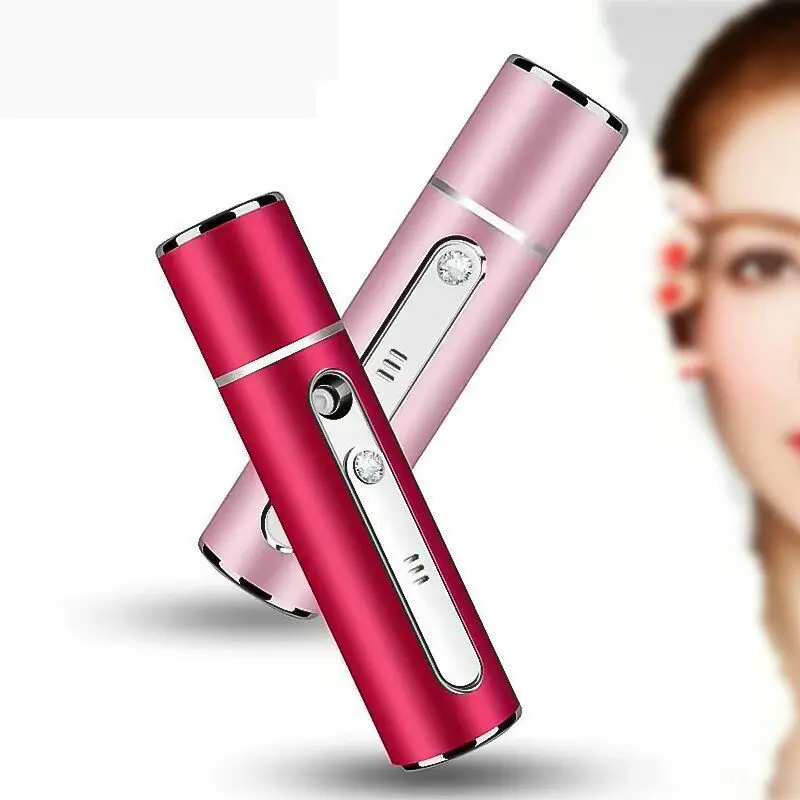 

Mini Facial Steamer Power Supply Portable Water Useful Product Beauty Instrument Cold Spray Nanometer Spray Humidifier Water Rep