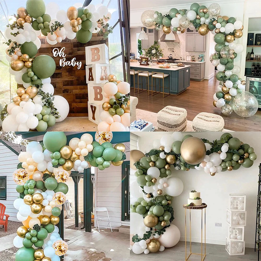 

1 комплект, зеленые воздушные шары в стиле ретро