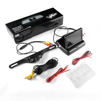 

Rear View Backup Waterproof Camera 7 LED and 4.3 LCD Rear View Mirror Monitor Kit For Car Vehicle 170 Viewing Angle