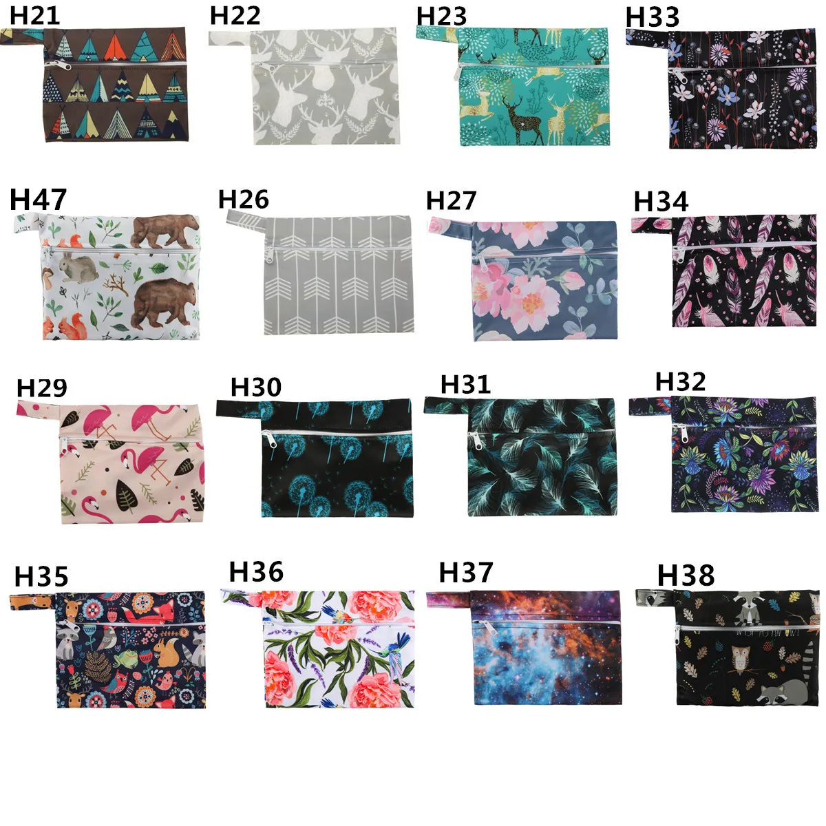 1 Small Mini Wet Bag Reusable for Mama Cloth Sanitary Menstrual Pad Tampon Bib Zippered wet wipes bag