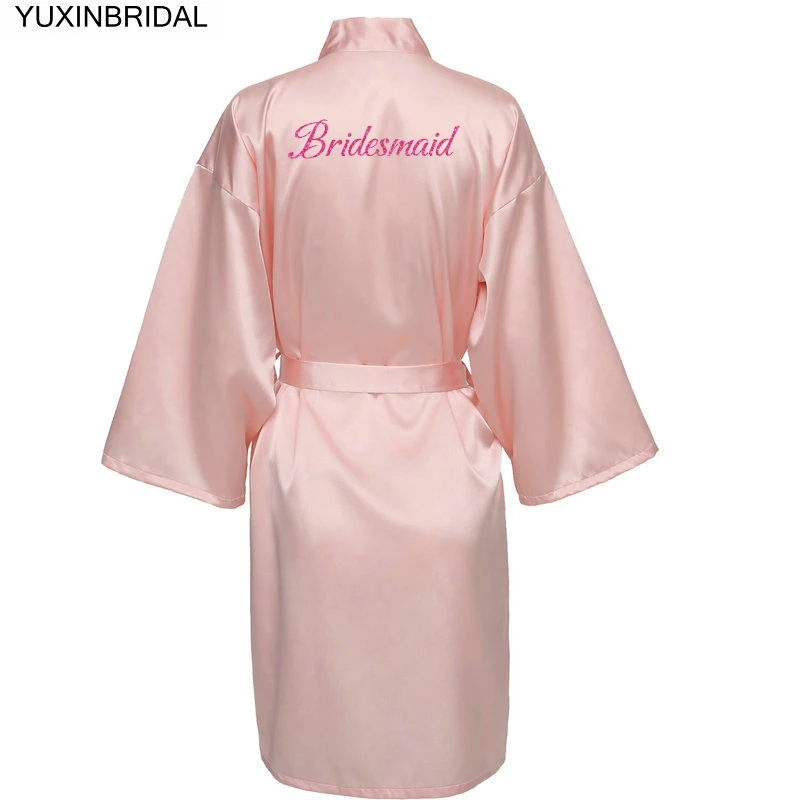 YUXINBRIDAL новинка 2019 года румяна атласный шелковый халат для невесты Свадебный