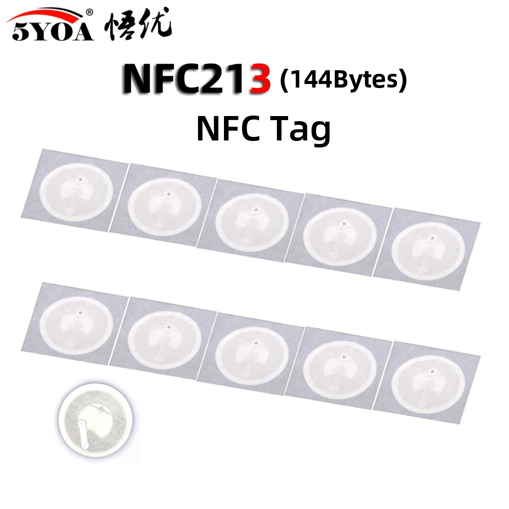 Etiquetas adhesivas NFC NFC213, 213, 13,56 mHz, para huawei share ios13, atajos de automatización personal, 10 Uds.