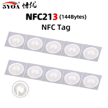 10 sztuk tag nfc NFC213 etykiety 213 naklejki tagi odznaki etykiety naklejki 13 56mHz dla huawei share ios13 osobiste skróty automatyki tanie i dobre opinie 5YOA CN (pochodzenie) 10Tag-NFC213v2 Read and Write R W 144bytes 13 56 MHz ISO14443A 25mm