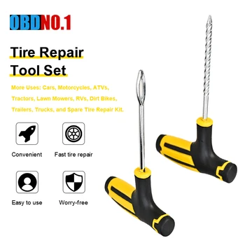

Car Tire Repair Tool Tire Repair Kit Studding Tool Set Puncture Plug Practical Hand Tools for Bike Car Truck Motorbike Z4