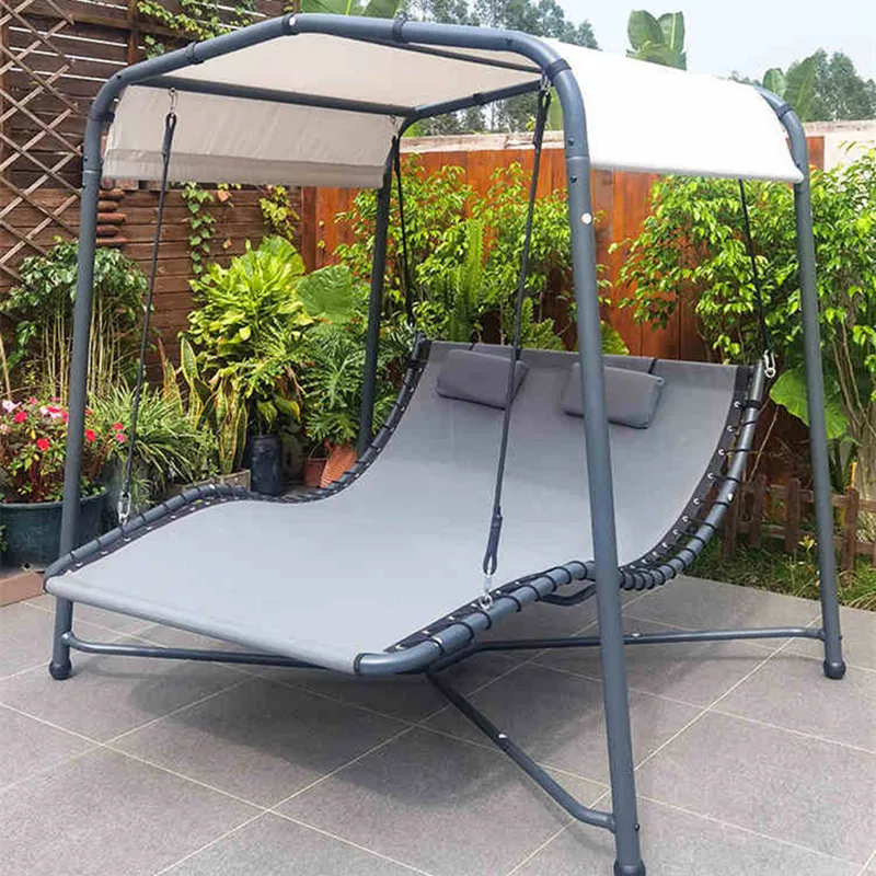 2 person Outdoor Patio hanging Daybed with Canopy Gazebo Swing hammock outdoor leisure swing chair bed for backyard,garden,Lawn