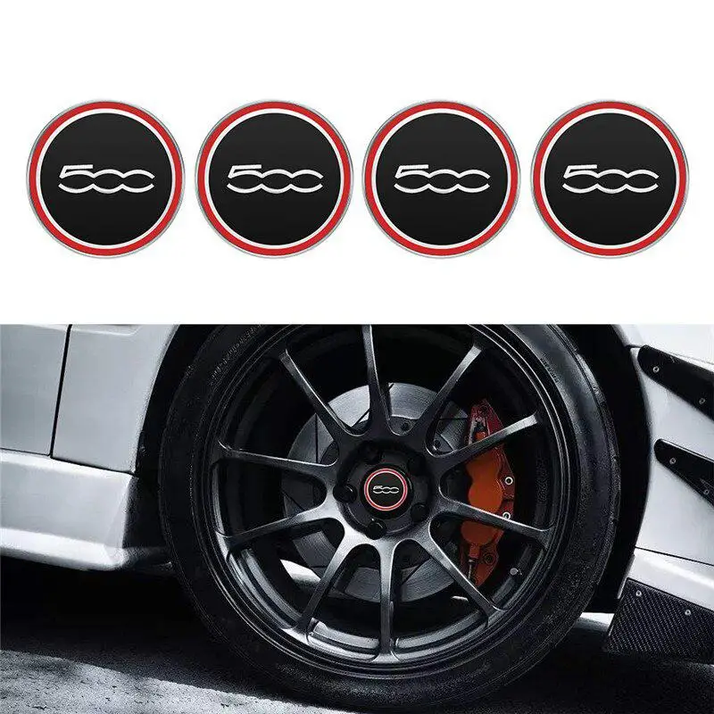 

4PCS 60MM Car Wheel Hub Tyre Rim Hub Cap Cover Car Wheel Center Caps for Fiat 500 Auto Accessories