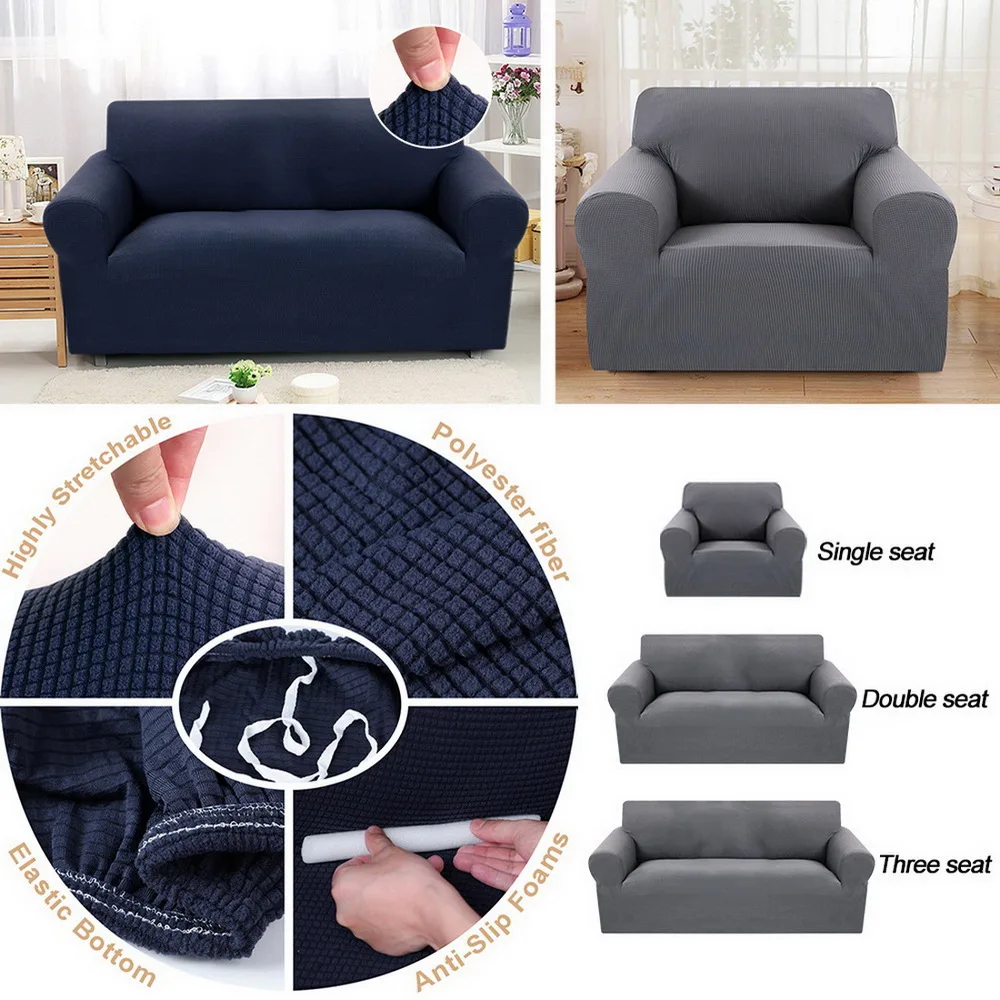 1 2 3 Seater Solid Sofa Cover Spandex Modern Elastic Polyester