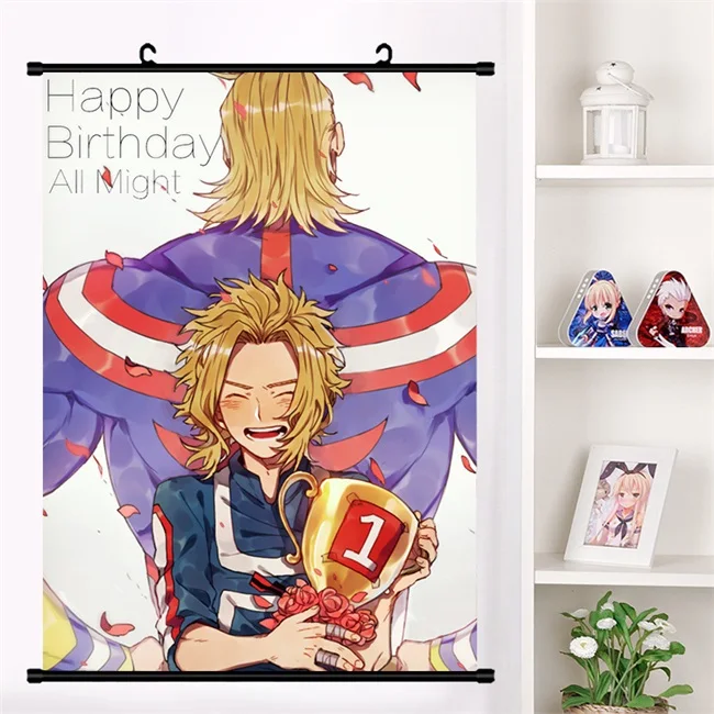 Аниме Boku no My Hero Academy All Might настенный плакат Otaku коллекция домашнего декора арт-подарки - Цвет: O