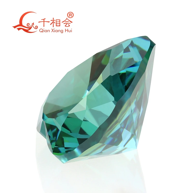 heart shape cubic zirconia special color  multi blue-green color cz loose stone