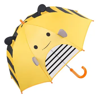 

Children Cartoon Umbrella Bee Butterfly Shape Princess Long Handle Umbrellas E65D