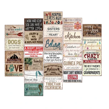 

New Heart-warming Inspirational Text Tin Sign Modern Style Decor For Cafe Shop Bar Home Bedroom Wall Stickers Tin Plate Plaques