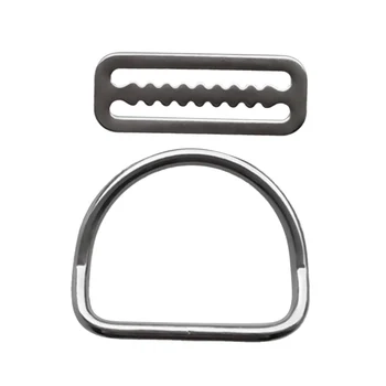 

Corrosion-Resistant Steel Scuba Diving 2" Weight Belt Keeper Slider & D Ring