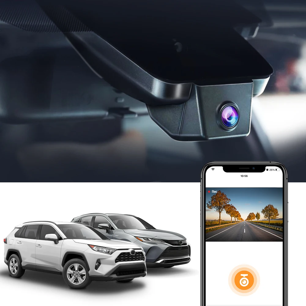Фото Видеорегистратор для Toyota RAV4 XA50 XA40 XU80 2017-2024/ Venza/ Harrier,Fitcamx 4K, Автомобильный видеорегистратор, видеорегистратор для Suzuki Across №1
