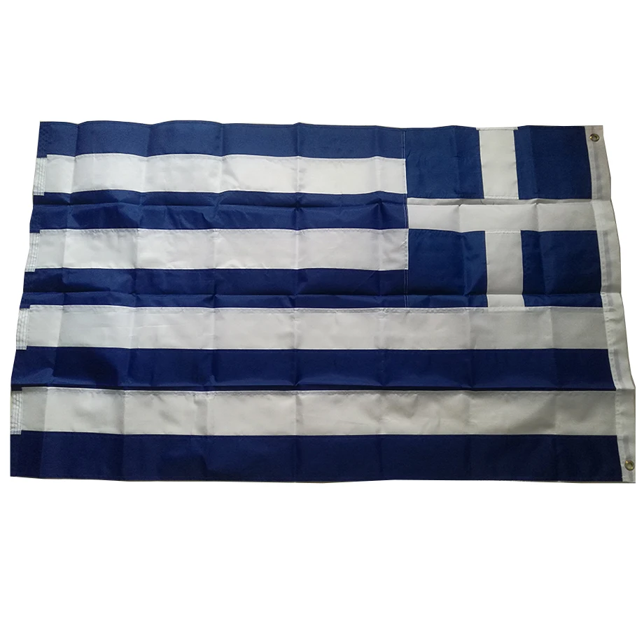 3x5 Embroidered Sewn Greece Country Premium Quality Nylon Flag 3'x5' RAM 