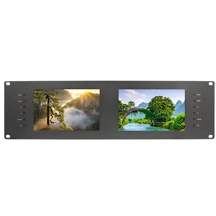 7 inch rack mount Dual HDMI SDI Monitor 