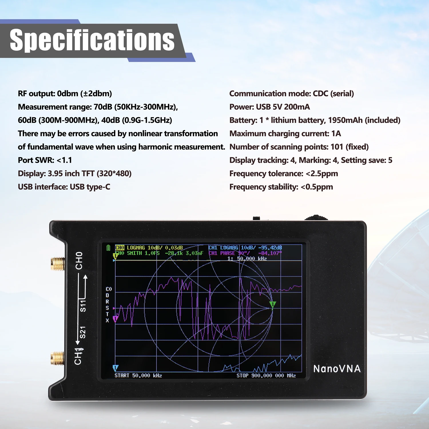 US $70.54 NanoVNAH Portable Handheld Vector Network Analyzer 10KHz15GHz Digital Display Touching Screen Shortwave MF HF VHF UHF Analyze
