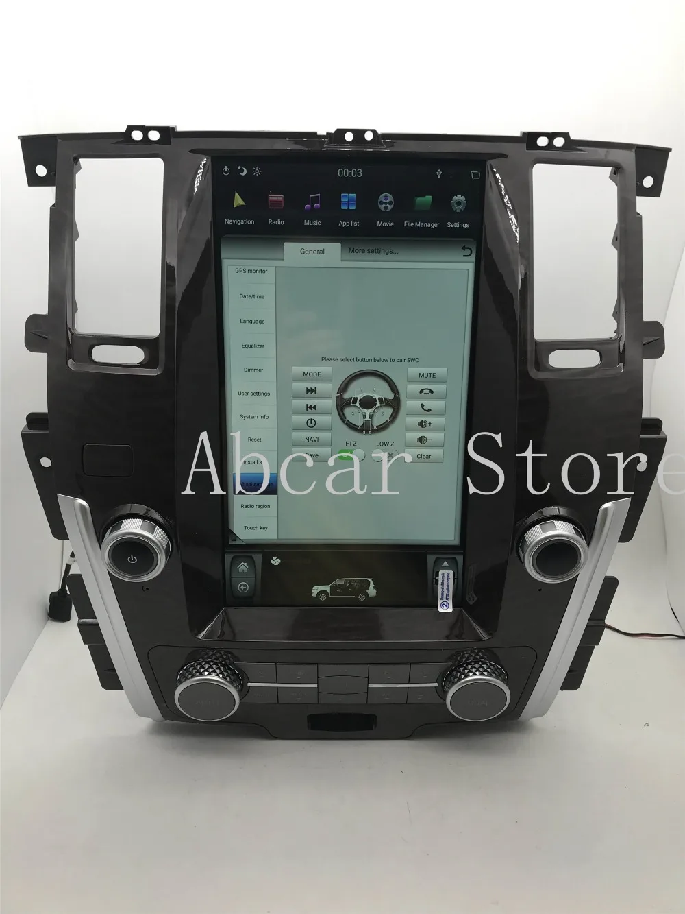 13,6 ''Tesla стиль Android 8,1 автомобильный dvd-плеер gps навигация для NISSAN PATROL 2010- стерео радио магнитофон PX6 CARPLAY