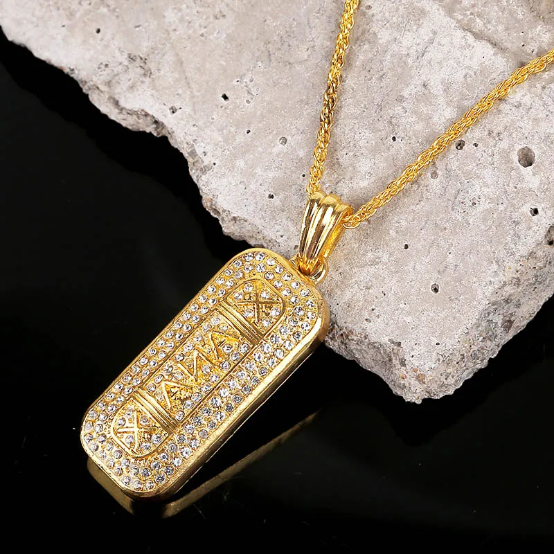 High Quality Trendy Xanax Pill Letter Pendant Necklace Women Men Hip Hop Jewelry Fashion Gold Silver Long Chain Necklaces Gifts