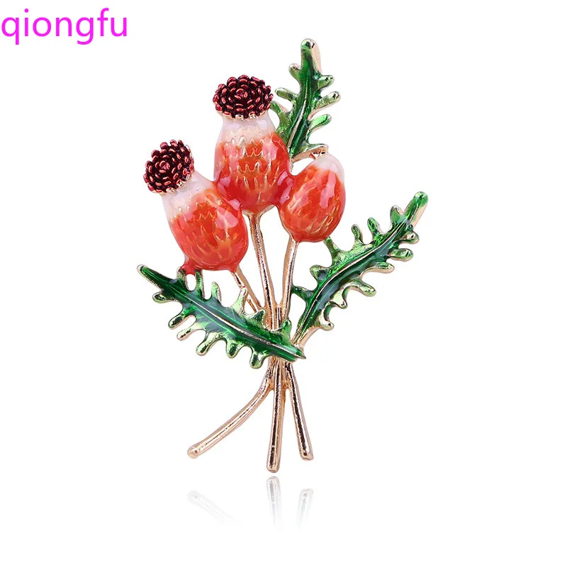 

Qiongfu creative brooch plant brooch pomegranate brooch enamel pin scarf buckle silk scarf buckle