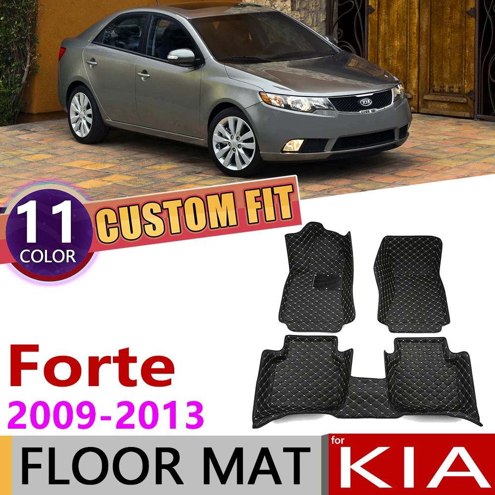 Пользовательские автомобильные кожаные Коврики для KIA Forte Cerato K3 TD 2009 ~ 2013 5 мест