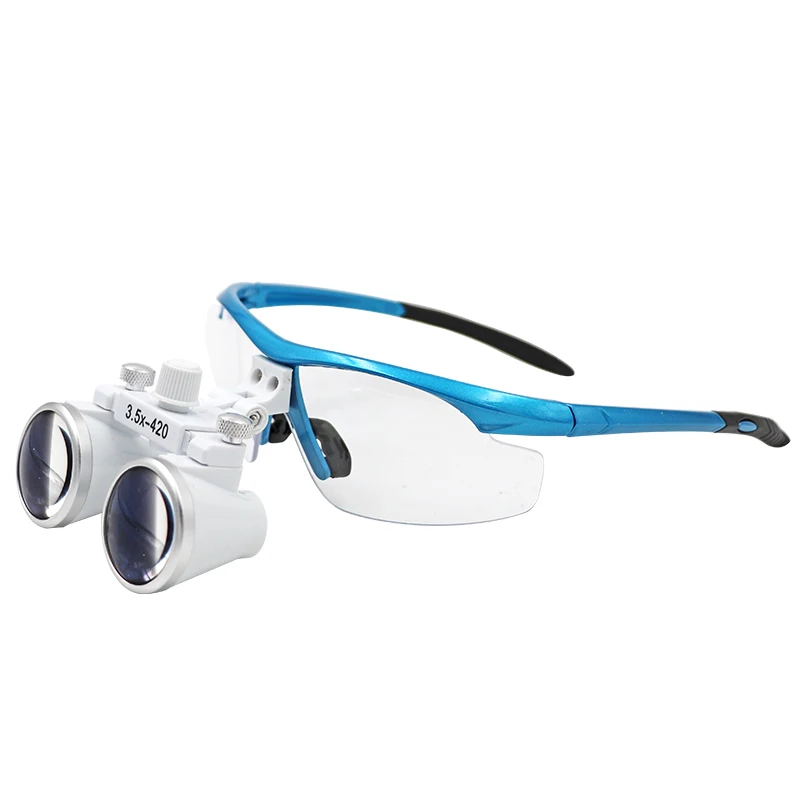  3.5X Dental Loupe Magnification Galilean Binocular Loupes Magnifier with Headlight LED Light Dentis - 4000584687921